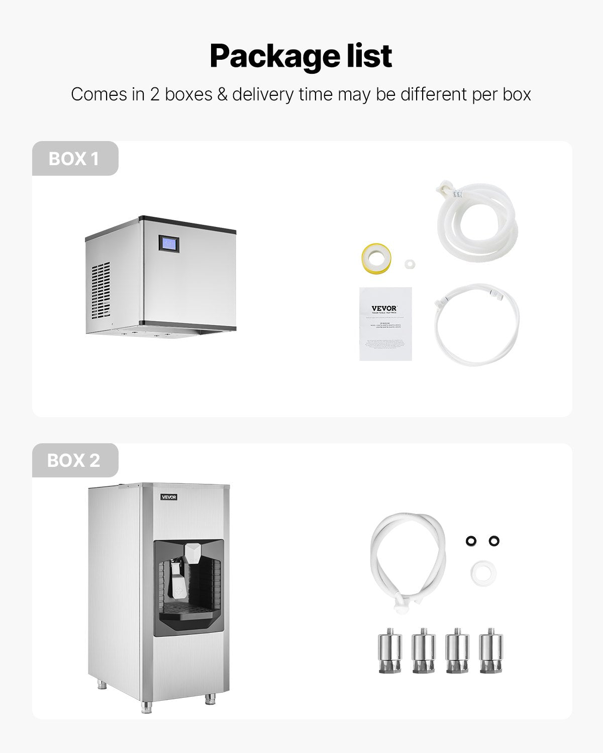 Commercial Ice Maker, 500 Lbs/Day Ice Maker Machine, 180 Lbs Large Ice Storage Bin with 20 Lbs/Min Automatic Ice Dispensing, Self-Cleaning Ice Machine with Touchscreen for Bar, Cafe, Restaurant