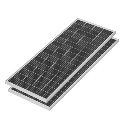 VVEVOR 200W 12V Komplettes Solarstrom-Set, 2 Stück 100W monokristalline Solarmodule + 12,8V 50Ah LiFePO₄-Akku + 40A Laderegler + 800W Wechselrichter, ideal für Wohnmobil, Haus, Camping, Boot und netzunabhängige Systeme