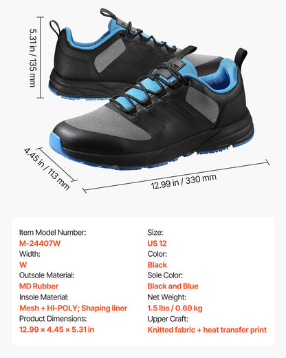 Cross-Training-Schuhe, Sneaker in Weite W, UK-Größe 11, Schuhe mit breiter Zehenbox, Fußgewölbeunterstützung und verstellbarer Schnürung, Trainingsschuhe zum Laufen, Turnen, Gassigehen und Gewichtheben (Schwarz)