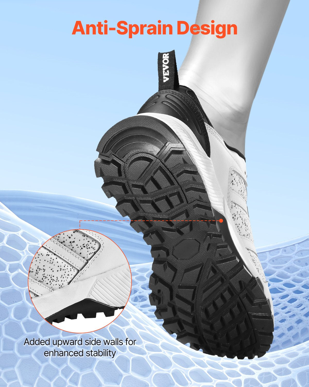 Cross-Training-Schuhe, Sneaker in Weite M, UK-Größe 8, Schuhe mit breiter Zehenbox, Fußgewölbeunterstützung und verstellbarer Schnürung, Trainingsschuhe zum Laufen, Turnen, Gassigehen und Gewichtheben (Weiß)