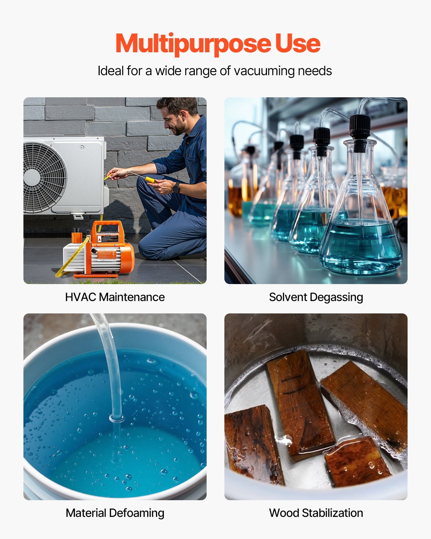 Vakuumpumpe, 100 l/min, einstufige Drehschieber-Vakuumpumpe für Klimaanlagen (R134a, R22, R410a), mit Ölflasche, 4-poligem Motor, 5 Pa, für die Harzentgasung bei der Wartung von Kfz-Klimaanlagen