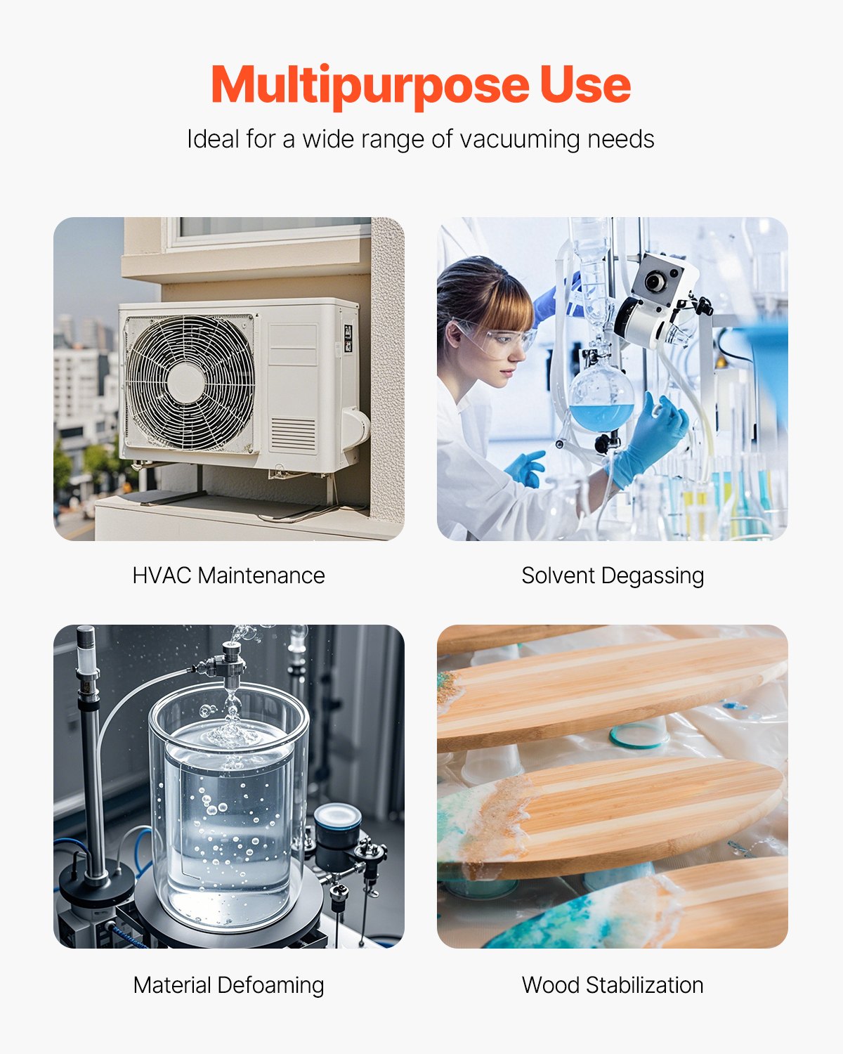 Vacuum Pump, 367 L/min(6 CFM), HVAC 2 Stage Rotary Vane Vacuum Pump, for R134a R22 R410a Systems, Auto AC Vacuum Pump Kit with Oil Bottle, for Automotive Air Conditioner Maintenance Resin Degassing