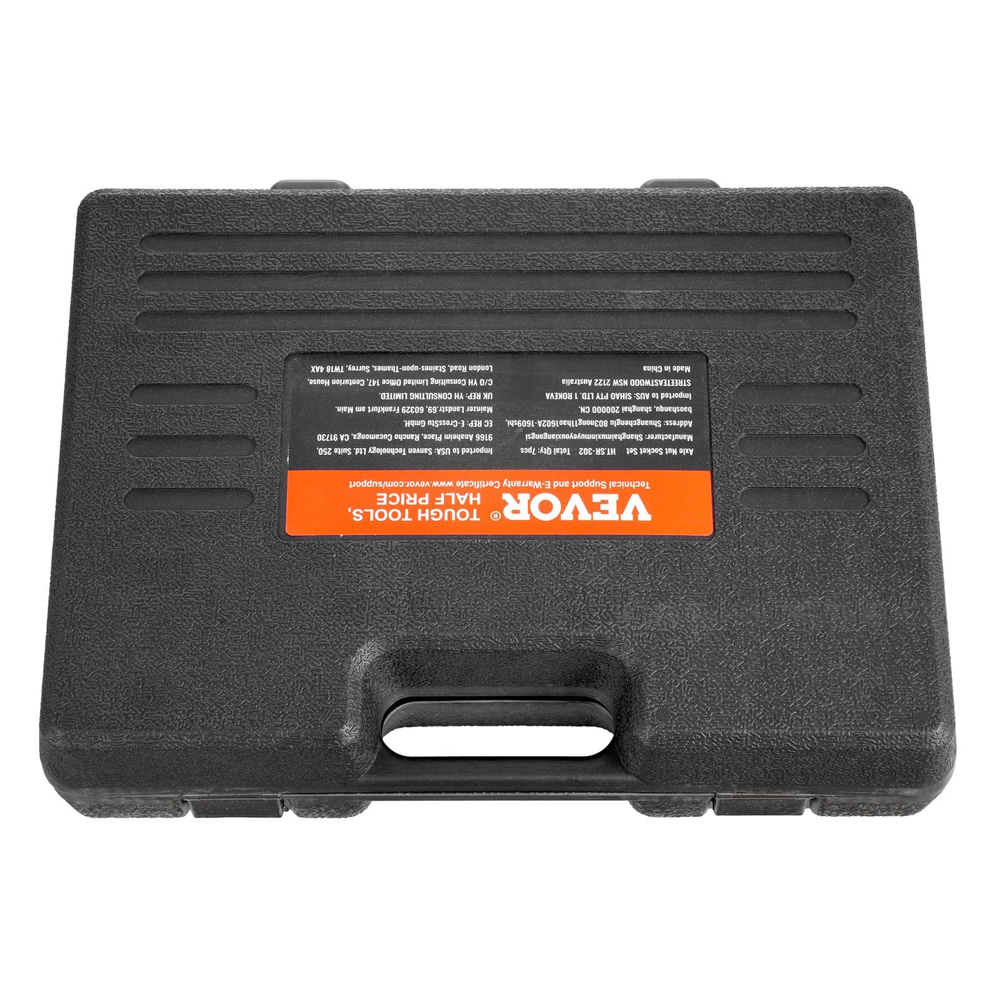 Radlager-Sicherungsmuttern-Steckschlüsselsatz, 1/2-Zoll-Antrieb, 7-teilig, SAE- und metrische 6-Punkt-Steckschlüssel für Ford-, Dodge- und Toyota-Fahrzeuge, mit Aufbewahrungskoffer, zum Aus- und Einbau von Radlager-Sicherungsmuttern