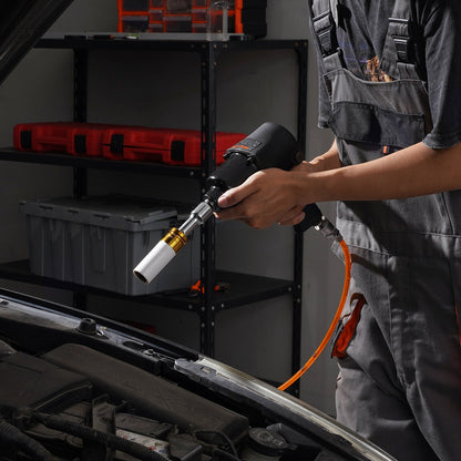 Radmuttern-Steckschlüsselsatz, 1/2-Zoll-Antrieb, metrisch und SAE, 6-Kant-Tiefbett-Steckschlüsselsatz, 8 Radmutterngrößen insgesamt, CR-MO-Stahl-Radmuttern-Steckschlüsselsatz mit Aufbewahrungskoffer und Verlängerungsstange, für die Autoreparatur