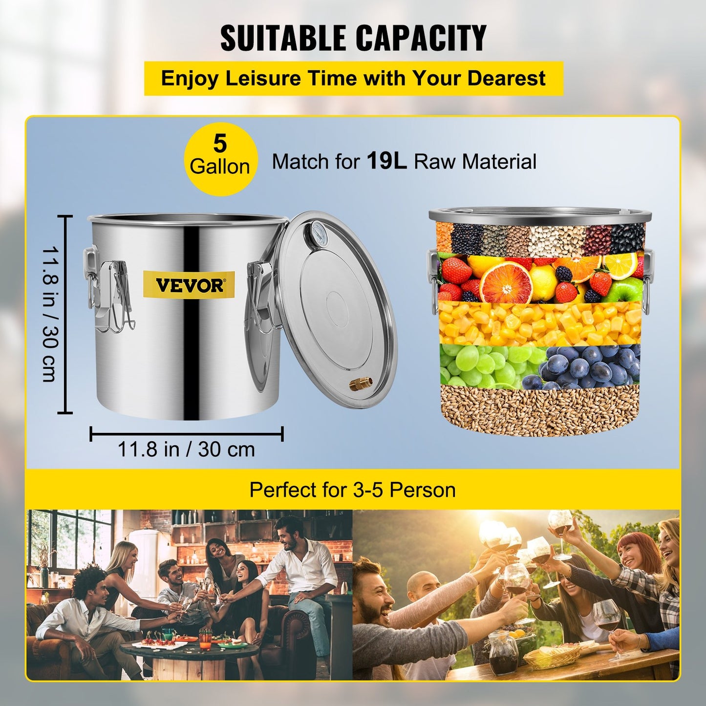 Moonshine Still Destillerie-Set 20,8 L Ätherisches Öl Destillier-Set mit Wasserpumpe