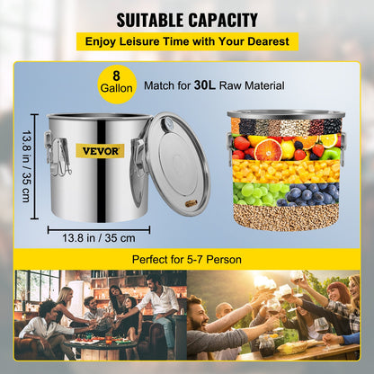 Moonshine Still Destillerie-Set 36,3 L Ätherisches Öl Destillier-Set mit Wasserpumpe