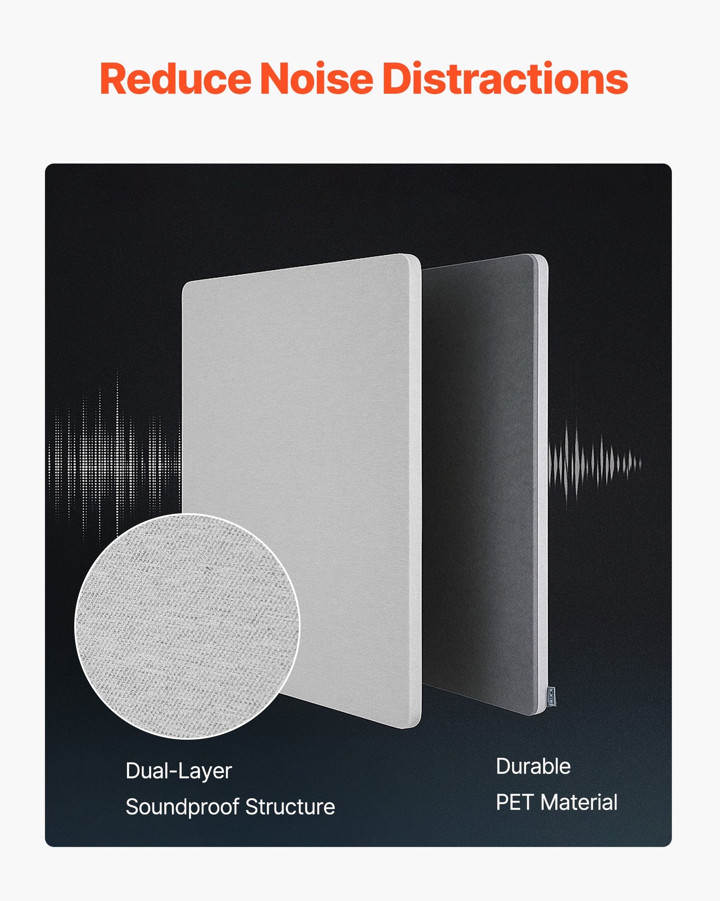 Sichtschutzwand für Schreibtische, 1524 x 610 mm, zum Klemmen, für Büroarbeitsplätze, Trennwand für Bürokabinen, Sichtschutzwand für Arbeitsplätze mit 2 C-Klemmen für Büros, Räume und Bibliotheken