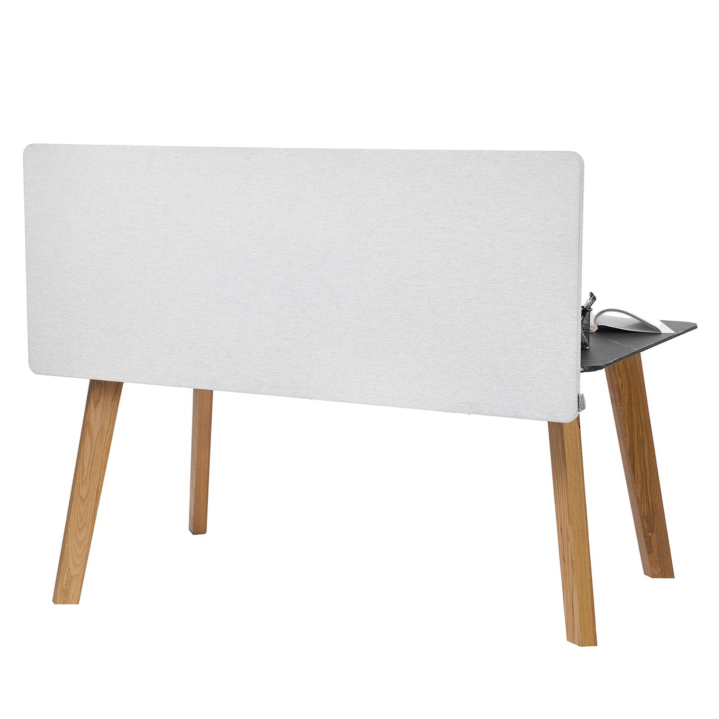 Sichtschutzwand für Schreibtische, 1524 x 610 mm, zum Klemmen, für Büroarbeitsplätze, Trennwand für Bürokabinen, Sichtschutzwand für Arbeitsplätze mit 2 C-Klemmen für Büros, Räume und Bibliotheken