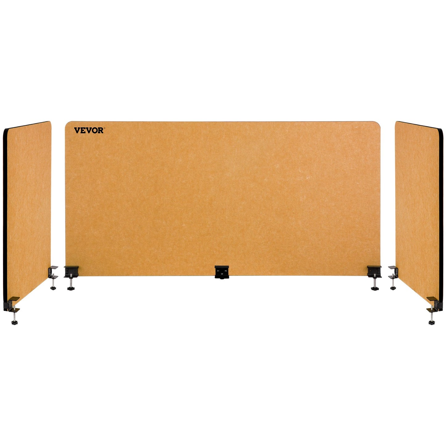 Desk Divider 60'' Desk Privacy Panel, 3 Panels Privacy Acoustic Panel, Sound Absorbing Acoustic Privacy Panel, Reduce Noise and Visual Distractions, Lightweight Clamp-on Divider Yellow