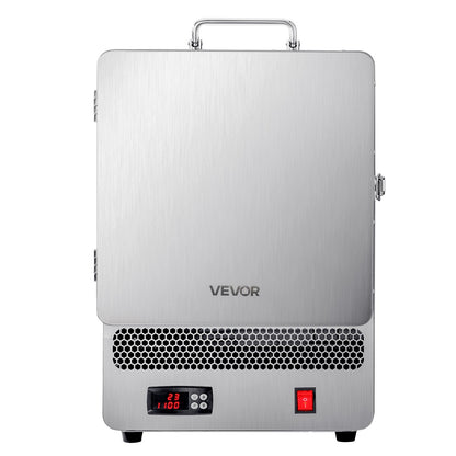 Tisch-Schmelzofen, 1500 W Leistungsstarker Elektroofen, Maximale Temperatur 1200 °C, Edelstahl, Goldschmelzofen für Wachsguss, Tonarbeiten, Metallhärten, Glasieren von Keramik, Silber