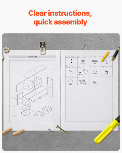 Schreibtischregal, 3-stöckiges Aufbewahrungssystem, 94 x 25 x 79 cm, Büroregal aus Holz, Aufsatzregal mit zwei Stoffschubladen, für Büro, Zuhause und Studentenwohnheim, Weiß