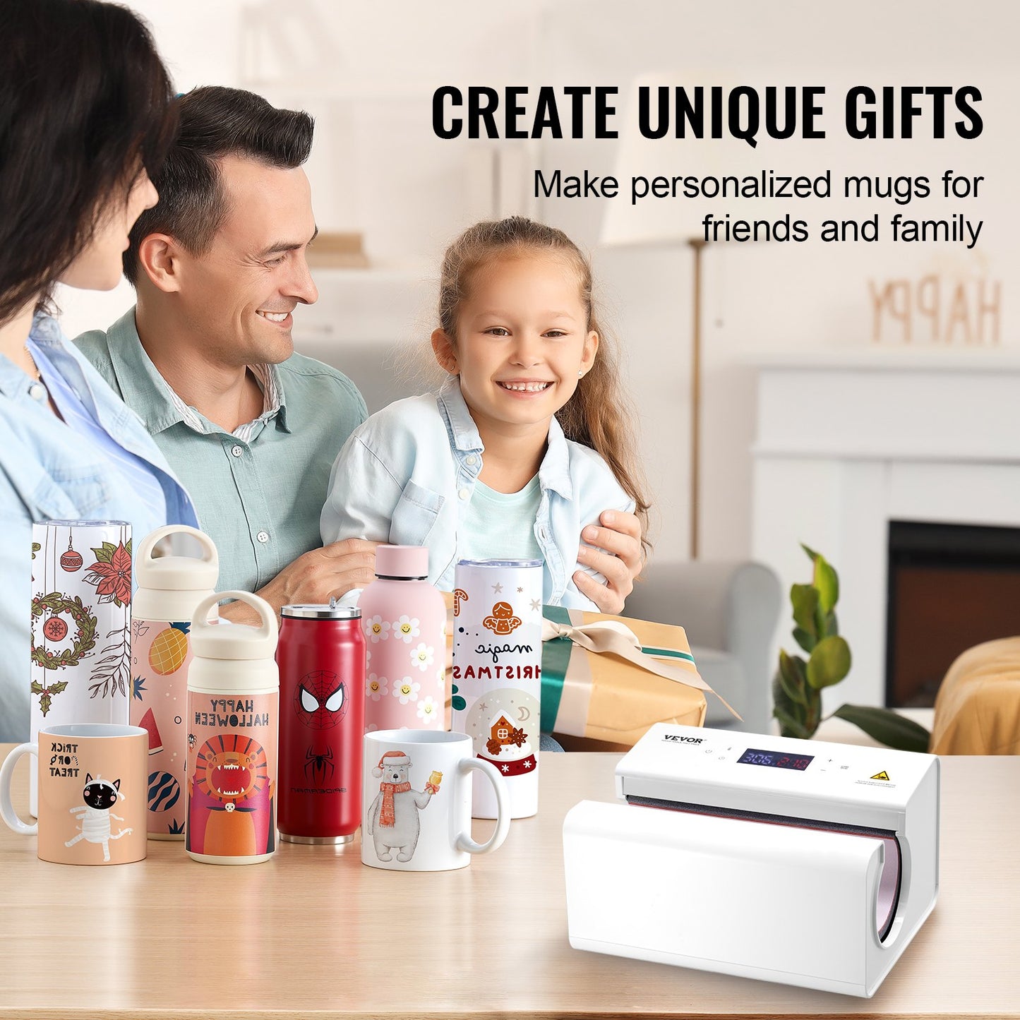 Auto Tumbler Heat Press Machine 311.8-850.5 g Sublimation Mug Heat Press White