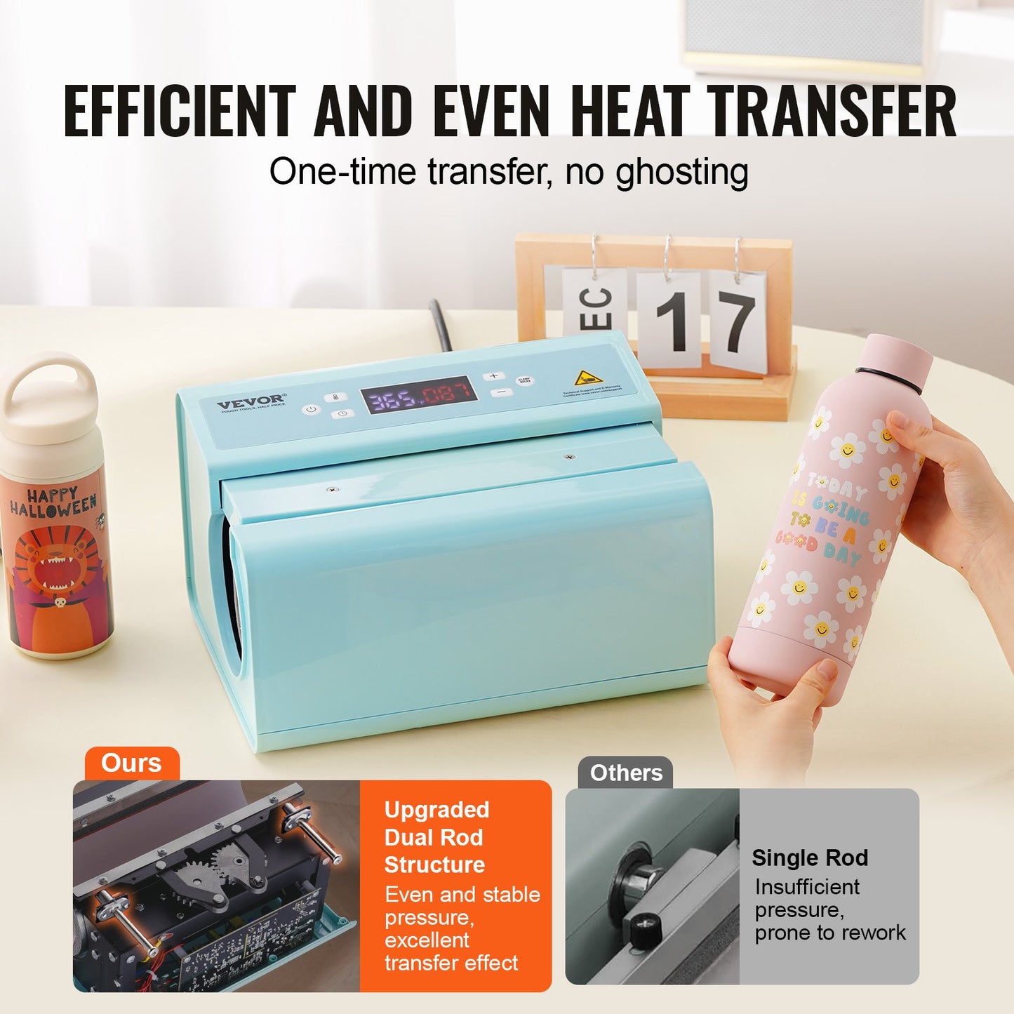 Automatische Heißpresse für Becher, 311,8–850,5 g, Sublimationsbecher, Blau