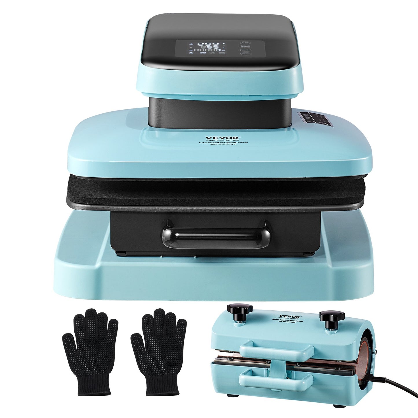 Automatisches Transferpressen-Set, Becherpresse 2-in-1, 38,1 x 38,1 cm (15 x 15 Zoll), intelligente T-Shirt-Presse mit automatischer Auswurffunktion, Becherpresse für Becher von 311,8 bis 850 g (11-30 oz), für Sublimations-Transferprojekte