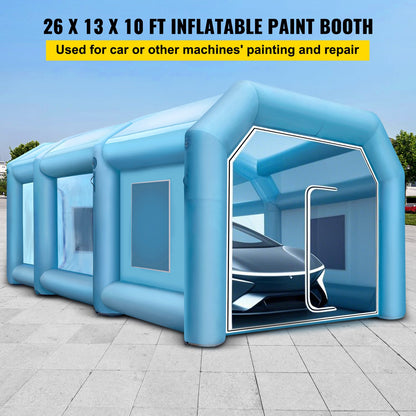 Inflatable Tent 792.5 x 396.2 x 304.8 cm Inflatable Spray Booth Custom Tent Inflatable Paint Booth Tent Car Paint Booth Giant Workstation 210D Oxford Fabric With 2 Blowers