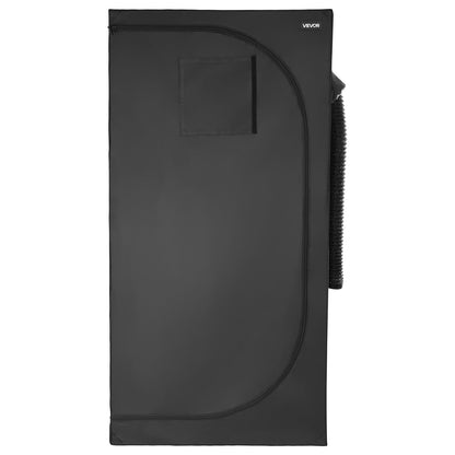 Indoor-Anbauzelt-Set, 100 x 100 x 200 cm, Pflanzenzelt mit Vollspektrum-LED-Pflanzenlampe und Belüftungssystem, 600D hochreflektierende Mylar-Folie, Anzuchtzelt für Blumen und Gemüse