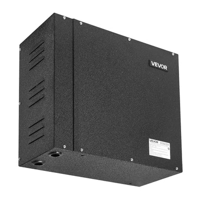 Dampfgenerator, 7,5 kW Dampfduschensystem mit Steuerung für Heimsauna, Badewanne und Spa, gewerbliches automatisches Ablaufset mit Überhitzungs-, Trockenlauf- und Überdruckschutz, 10 Min. bis 24 Std. Laufzeit, Schwarz