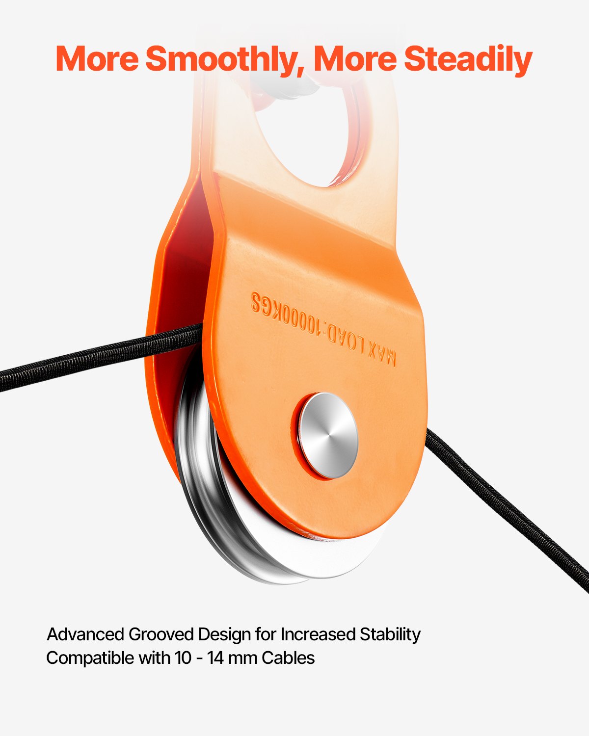 10-Tonnen-Seilwinden-Umlenkrolle, 22.000 lbs Tragkraft, Flaschenzugsystem, geeignet für Seile mit 0,4" - 0,55" Durchmesser, inklusive Seilwindenhaken, robustes Offroad-Bergungszubehör für LKW, Traktor, ATV und UTV