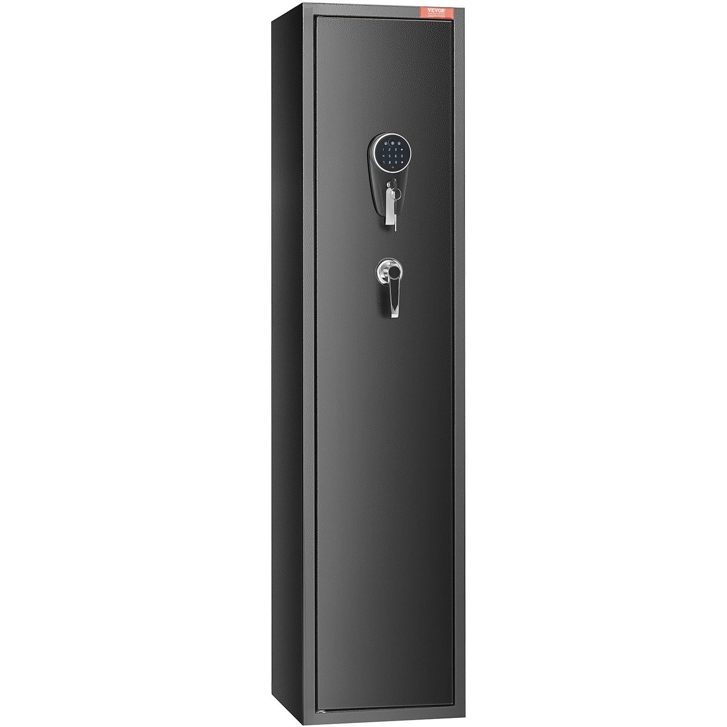 5 Rifles Gun Safe, Rifle Safe with Digital Keypad & Lock, Gun Storage Cabinet with Built-in Storage Locker, Removable Storage Shelf for Home Long Gun and Pistols