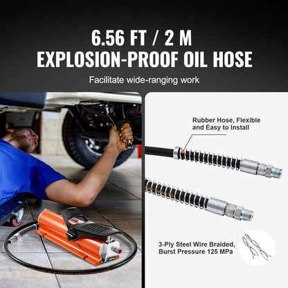 Lufthydraulische Pumpe mit 689 bar (10.000 PSI), 0,7 l (0,18 gal) Reservoir, NPT 9,5 mm (3/8 Zoll) Ölauslass, NPT 6,4 mm (1/4 Zoll) Einlass, luftbetätigte Fußpumpe mit Metallgehäuse für Präzisionsmaschinen und Luft- und Raumfahrttechnik