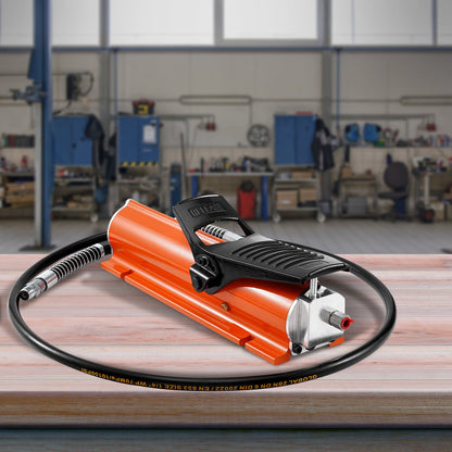 Lufthydraulische Pumpe mit 689 bar (10.000 PSI), 0,7 l (0,18 gal) Reservoir, NPT 9,5 mm (3/8 Zoll) Ölauslass, NPT 6,4 mm (1/4 Zoll) Einlass, luftbetätigte Fußpumpe mit Metallgehäuse für Präzisionsmaschinen und Luft- und Raumfahrttechnik