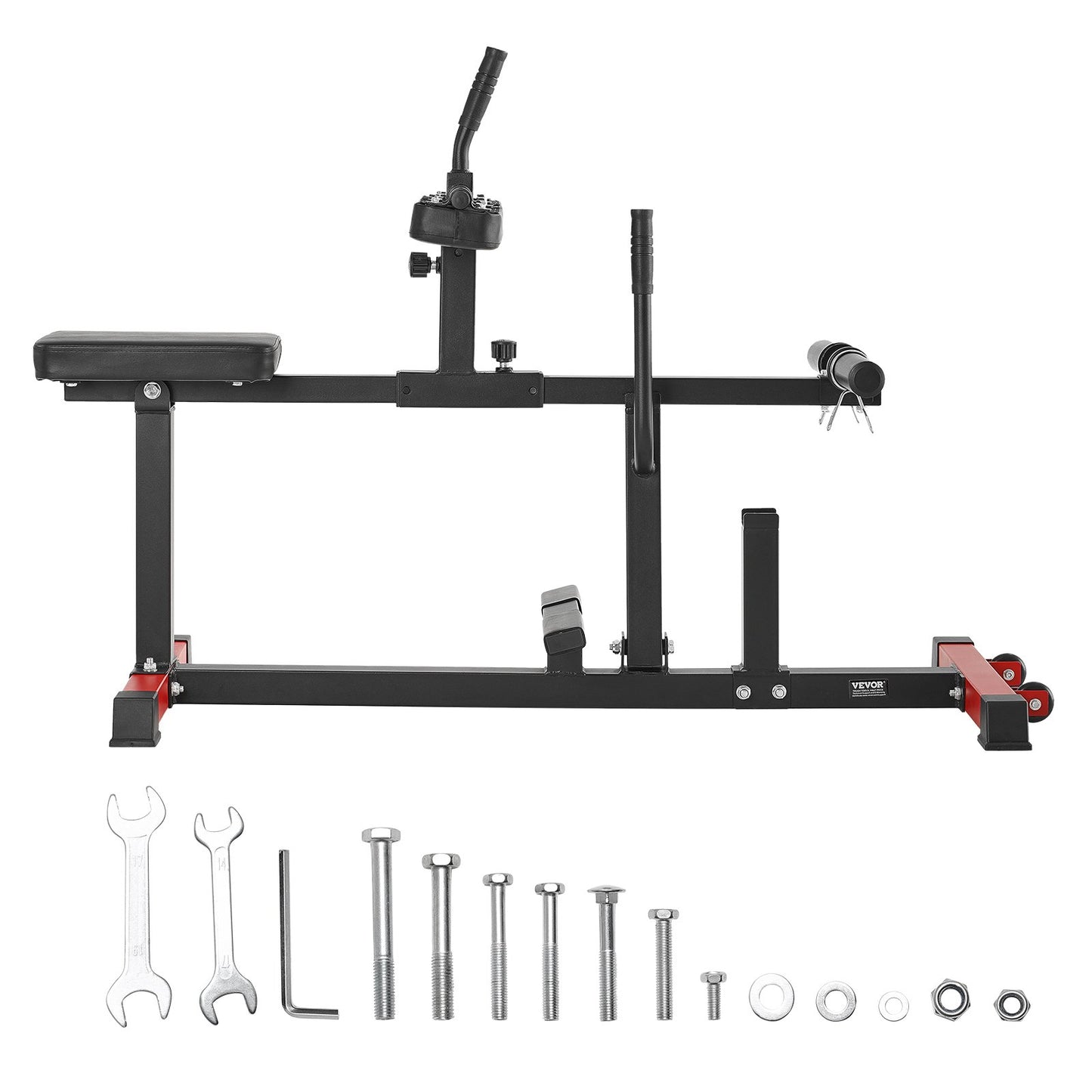 Sitzende Wadenhebemaschine, 440 lbs (ca. 200 kg) Tragkraft, Wadenhebemaschine für das Heim-Fitnessstudio, Wadentrainingsgerät, Spezialgerät für den Unterkörper, geeignet für 1/2-Zoll-Gewichtsscheiben (ca. 12,7 mm)