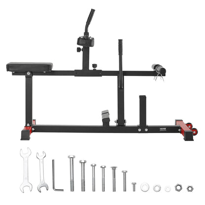Sitzende Wadenhebemaschine, 440 lbs (ca. 200 kg) Tragkraft, Wadenhebemaschine für das Heim-Fitnessstudio, Wadentrainingsgerät, Spezialgerät für den Unterkörper, geeignet für 1/2-Zoll-Gewichtsscheiben (ca. 12,7 mm)