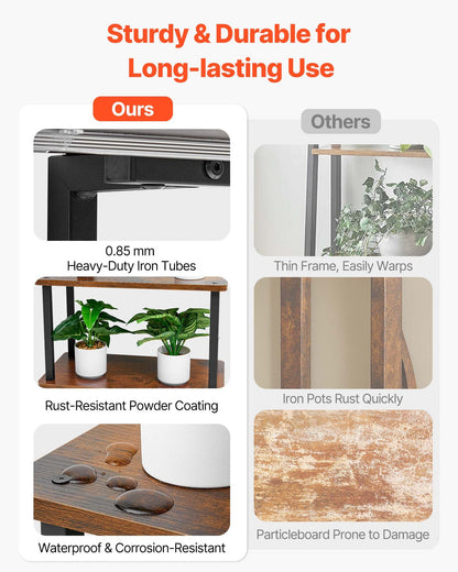 Pflanzenständer für drinnen mit Pflanzenbeleuchtung, 157,5 cm hoch, 8-stufiges beleuchtetes Pflanzenregal, Eckpflanzenhalter aus Metall, 3 Timer-Einstellungen und 10 Helligkeitsstufen, baumförmiges Blumenregal für Wohnzimmer und Balkon