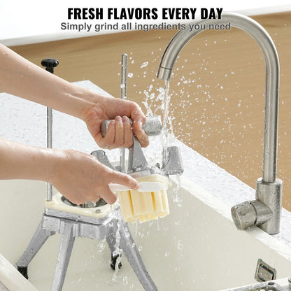 Professioneller Gemüseschneider mit 3/8″-Klinge, robust und langlebig, inklusive Pommes-Frites-Schneider und Zwiebelschneider aus Edelstahl für Tomaten, Paprika, Kartoffeln, Champignons und mehr.