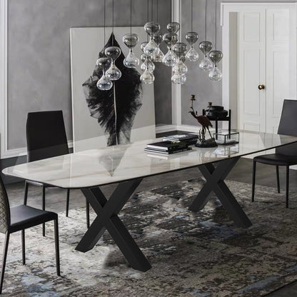 Tischbeine aus Metall, 72,1 x 75,9 cm, schwarz. Hochwertige Tischbeine aus Stahl mit X-förmigem Rahmen. Auch als Bankbeine aus Stahl im Landhausstil geeignet. Ideal für Cafés, Büros und Bars.