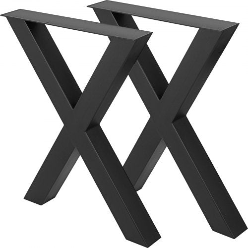 Metal Table Legs 28.3 x 23.6 Inch Black Table Legs Premium steel table legs with X-frame style Steel Bench Legs Country Style Table Legs Furniture Leg Perfect for Coffee Store Home Office Bar