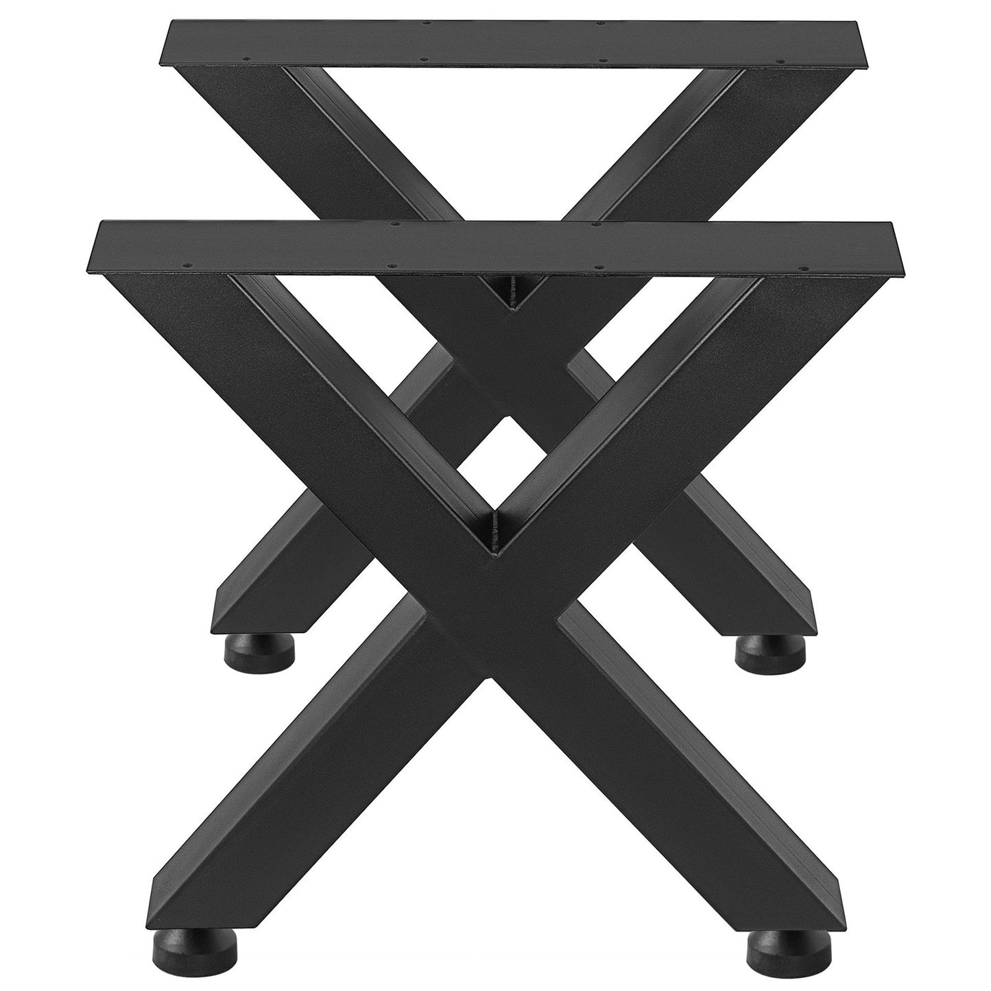 Metal Table Legs 28.3 x 23.6 Inch Black Table Legs Premium steel table legs with X-frame style Steel Bench Legs Country Style Table Legs Furniture Leg Perfect for Coffee Store Home Office Bar