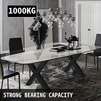 Metal Table Legs 28.3 x 23.6 Inch Black Table Legs Premium steel table legs with X-frame style Steel Bench Legs Country Style Table Legs Furniture Leg Perfect for Coffee Store Home Office Bar