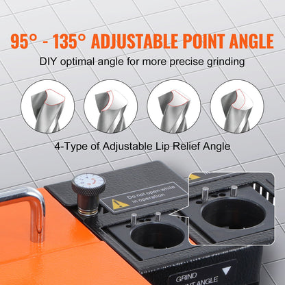 MR-13B Drill Bits Sharpener 3-13mm Bits Grinder Sharpener with 11 Collets