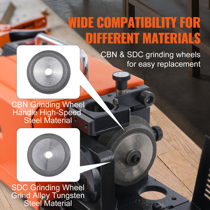 MR-20G Drill Bits Sharpener 3-20mm Bits Grinder Sharpener with 18 Collets