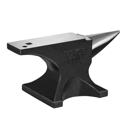 Single Horn Anvil, 29.9 kg Cast Steel Anvil, High Hardness Rugged Round Horn Anvil Blacksmith, Large Countertop and Stable Base, with Round and Square Hole, Metalsmith Tool for Bending and Shaping