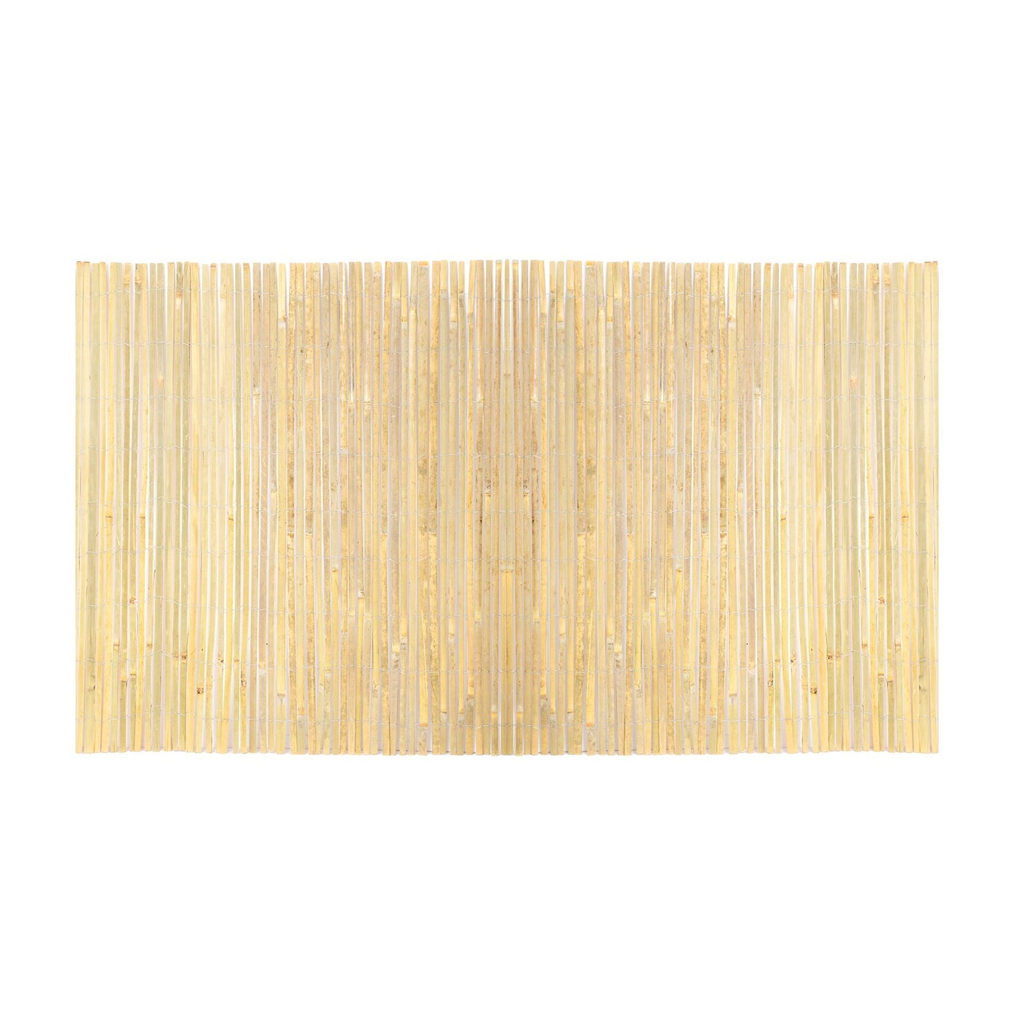 Natural Bamboo Privacy Fence Screen, Eco-Friendly Privacy Bamboo Slat Fence, 6 ft H x 16 ft L Decorative Bamboo Screen Panel, for Garden, Backyard, Balcony, Patio, Pool Side