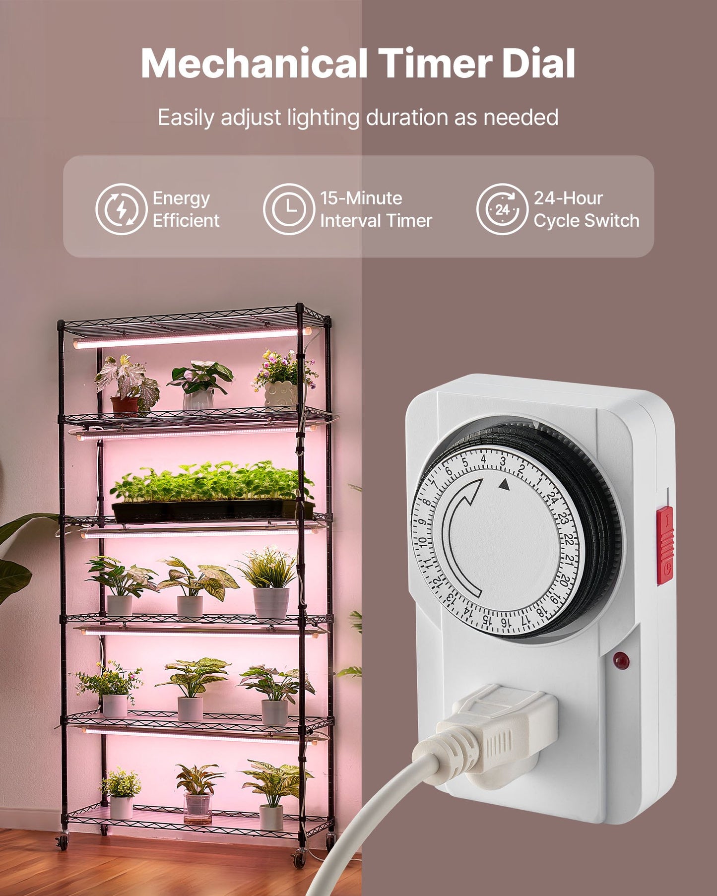 Pflanzenregal mit Pflanzenlampe, 6-stufiges Zimmerpflanzenregal, 180 cm hohes Pflanzenregal mit Rollen und Zeitschaltuhr, 150-W-Vollspektrum-Pflanzenlampe (3800 K), Metall-Blumentopfhalter für die Anzucht von Samen