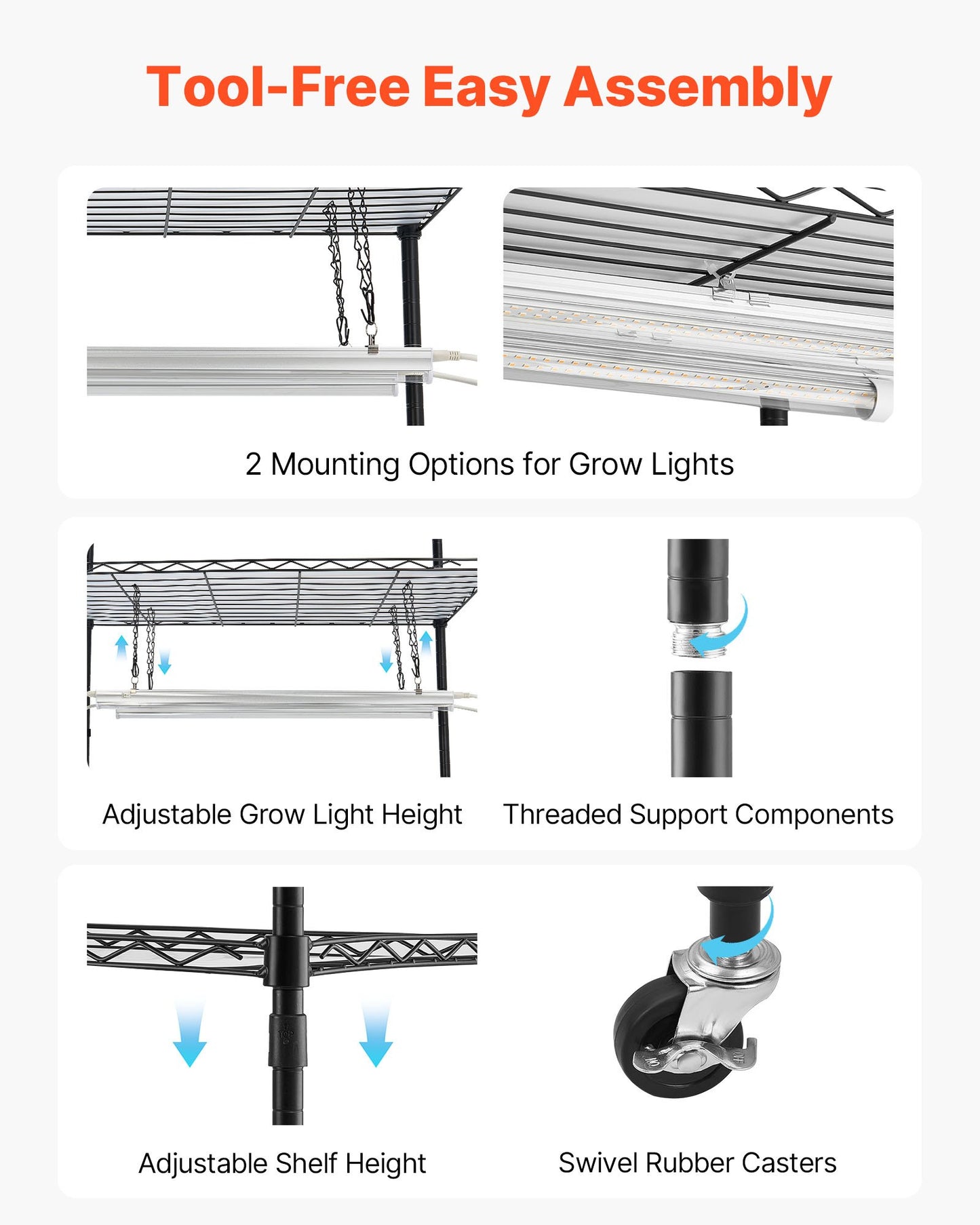 Gewächshaus für den Innenbereich mit Pflanzenlampe, 150 cm hoher, 4-stufiger Pflanzenständer mit transparenter Abdeckung, Zeitschaltuhr und Hygrometer, 180-W-Vollspektrum-Pflanzenlampen, beleuchtetes Pflanzenregal aus Metall für Zimmerpflanzen