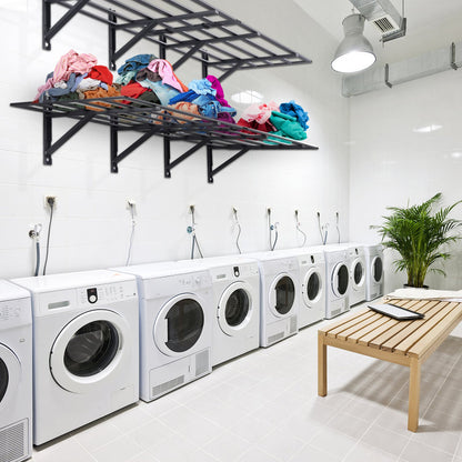 Garage Storage Shelving, 2 Pack, 183 x 61 cm Heavy Duty Garage Shelves Wall Mounted, 726 kgLoad Capacity(Total) Garage Storage Rack Floating Shelves, Suitable for Shop, Shed, Garage Storage