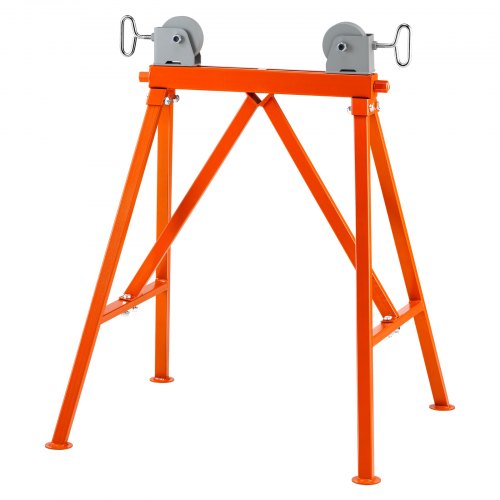 Pipe Stand with Roller Head 1134 kg Load for 5.1-91.4 cm Pipes 45# Steel