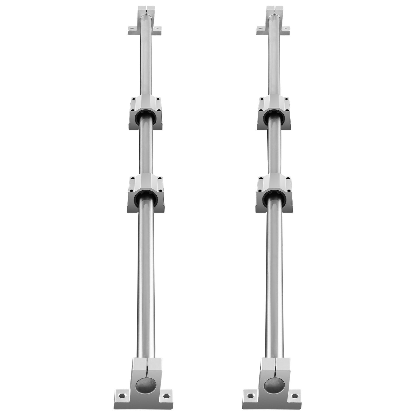 Linearführungsschienen-Set, SFC20 1200 mm, 2 Stück 47,2 Zoll/1200 mm SFC20-Führungsschienen, 4 Stück SC20-Gleitblöcke, 4 Stück Schienenhalterungen, Linearführungs- und Lagersatz für automatisierte Maschinen, CNC-DIY-Projekte