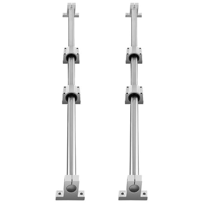 Linearführungsschienen-Set, SFC20 1200 mm, 2 Stück 47,2 Zoll/1200 mm SFC20-Führungsschienen, 4 Stück SC20-Gleitblöcke, 4 Stück Schienenhalterungen, Linearführungs- und Lagersatz für automatisierte Maschinen, CNC-DIY-Projekte