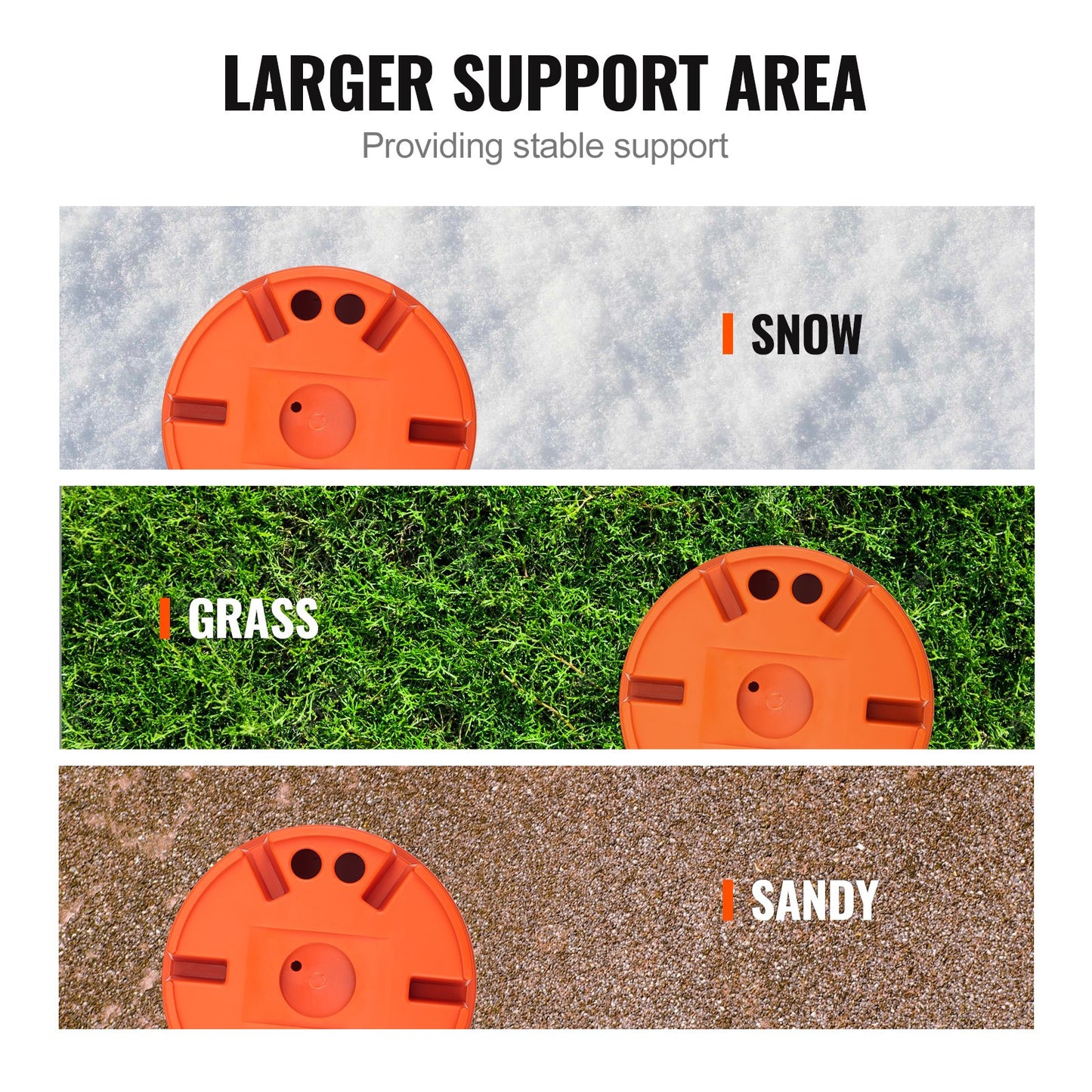 Trailer Jack Block, 2000 lbs Capacity per RV Leveling Block, High-quality Polypropylene RV Camper Stabilizer Blocks, RV Travel Accessories Use for Any Tongue Jack, Post, Foot, 5th Wheels, 2-Pack