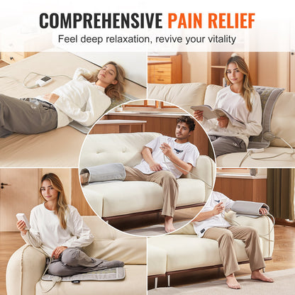 Ferninfrarot-Heizkissen, 52 natürliche Jade- und 20 Turmalinsteine ​​zur Linderung von Rückenschmerzen, 103-159 °F Infrarot-Heizkissen mit intelligenter Steuerung und automatischer Abschaltung (mittlere Größe 23,9" x 15,8")