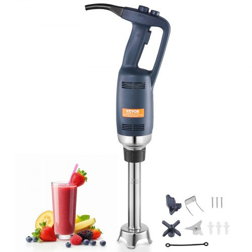 Professioneller Stabmixer, 350 W, Hochleistungs-Handmixer, 25 cm (10 Zoll) langer, stufenlos einstellbarer Drehzahlregler mit Edelstahlklinge, vielseitiger tragbarer Mixer für Suppen, Soßen, Kartoffelpüree und Sahne.