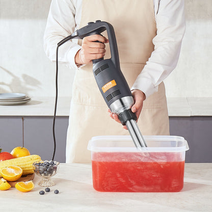 Professioneller Stabmixer, 350 W, Hochleistungs-Handmixer, 25 cm (10 Zoll) langer, stufenlos einstellbarer Drehzahlregler mit Edelstahlklinge, vielseitiger tragbarer Mixer für Suppen, Soßen, Kartoffelpüree und Sahne.