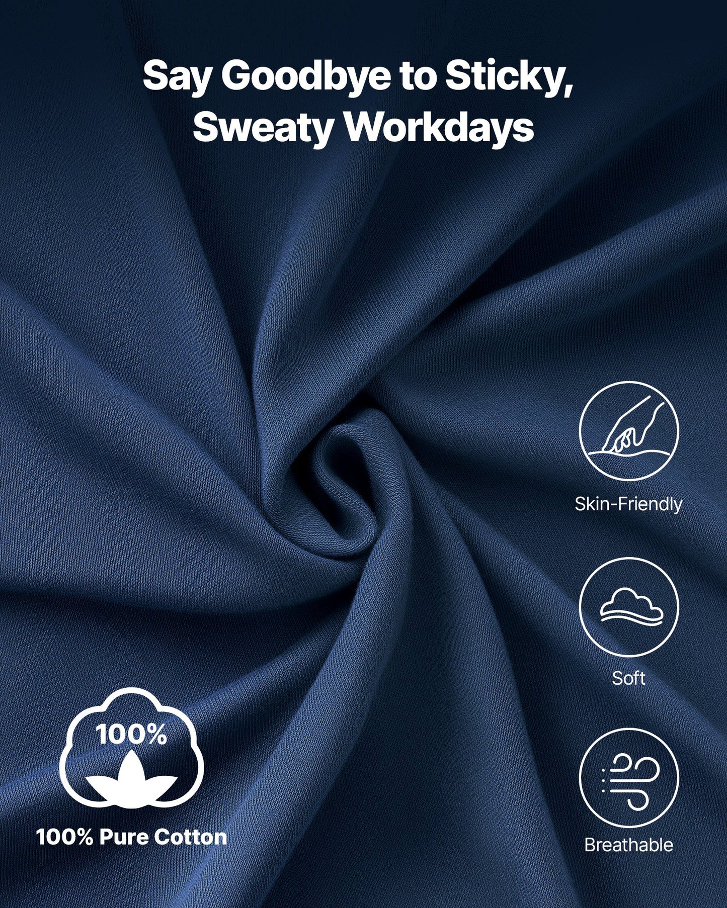 FR Shirts, Flame Resistant Long Sleeve Clothing Lightweight 7 oz Breathable Cotton, Men's Fire Retardant Work Shirt with Pre-shrink Treatment & Pocket, for Welders,Electricians,Navy Blue 2XL