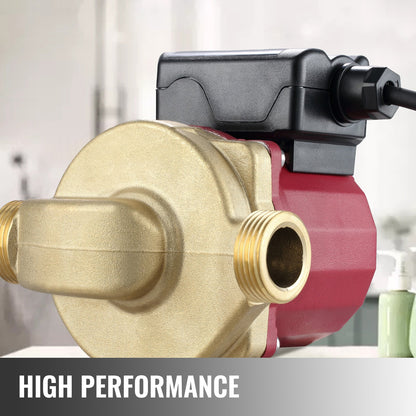 Hot Water Circulation Pump 15 mm(0.6-Inch) 220V 20 L/min(5.3 GPM) 90W Water Booster Pump 0.8A for Bar Electronic Automatic Home Shower Washing Machine