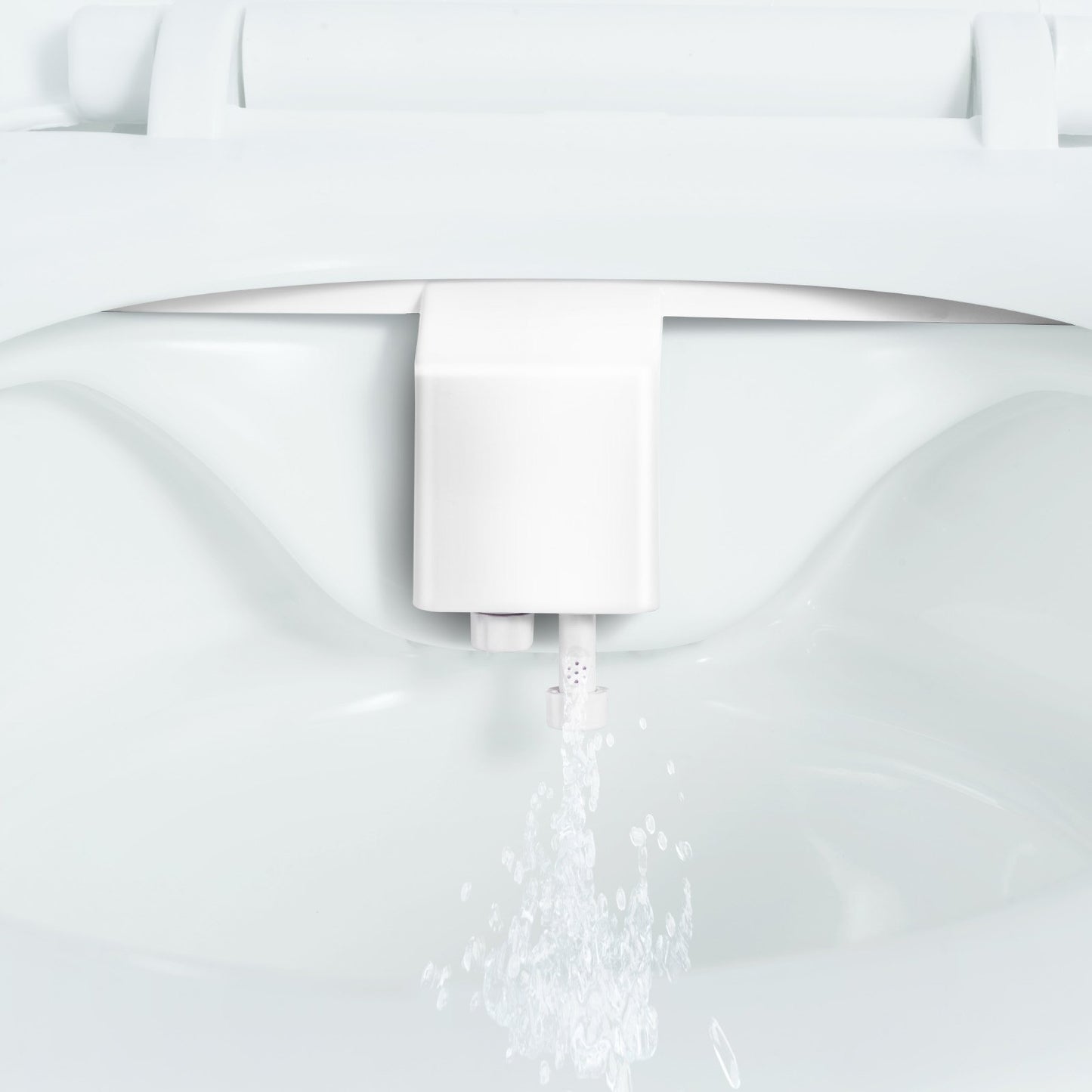 Bidet Attachment for Toilet, Non-Electric Bidet Toilet Seat Attachment - Dual Retractable Nozzles, Adjustable Water Pressure, Easily Installed Cold Water Sprayer for Rear Feminine Wash, White